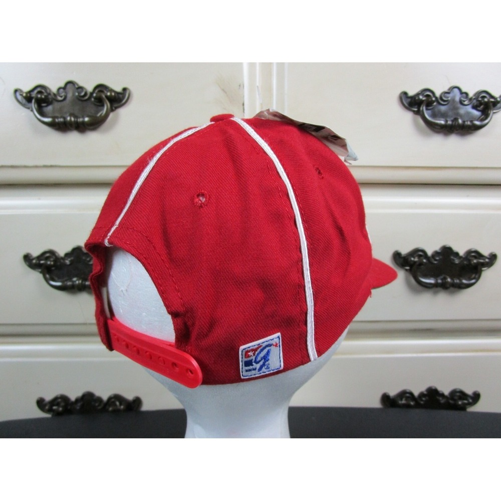 Vintage 1990's Cincinnati Reds NWT The Game Pinstripe Snapback Hat Cap Deadstock - Picture 4 of 11